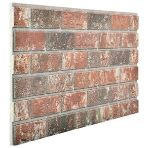 vidaXL Sein&auml;paneelit 10 kpl 100 x 50 cm Tumma Ruskea ja Harmaa