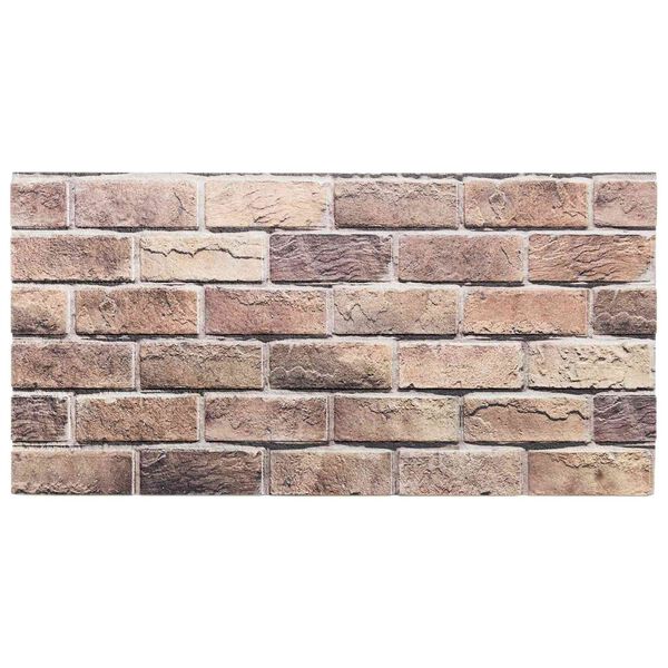 vidaXL Sein&auml;paneelit 10 pcs Ruskea ja harmaa 100 x 50 cm