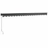 vidaXL Sis&auml;&auml;nkelattava markiisi antrasiitti 5x3 m kangas/alumiini
