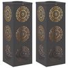 vidaXL Aurinko LED-polkuvalo 2 kpl L&auml;mpim&auml;n Valkoinen 18 x 18 x 50 cm