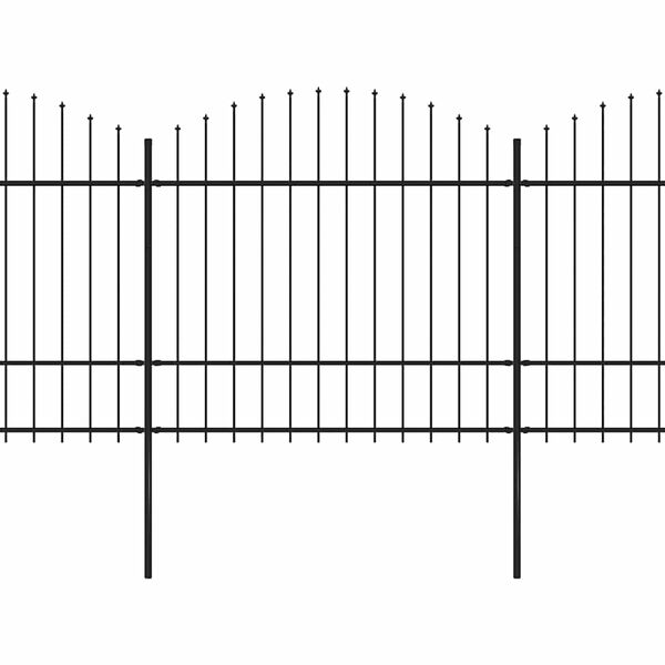 vidaXL Puutarha-aita keih&auml;sk&auml;rjill&auml; ter&auml;s (1,5-1,75)x15,3 m musta