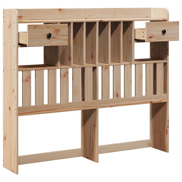 vidaXL Sängynpääty säilytystilalla 135 cm täysi mänty