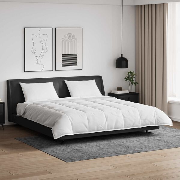 vidaXL Peittosarja tyynyll&auml; 3 pcs Valkoinen Untuvah&ouml;yhen