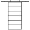 vidaXL liukuovi laitteistosarjalla 102x205 cm ESG lasi ja alumiini