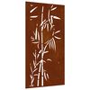 vidaXL Puutarhasein&auml;koriste 105x55 cm corten ter&auml;s bambukuvio