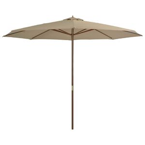 vidaXL Aurinkovarjo puurunko 350 cm ruskeanharmaa
