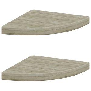 vidaXL Kelluvat kulmahyllyt 2 kpl tammi 35x35x3,8 cm MDF