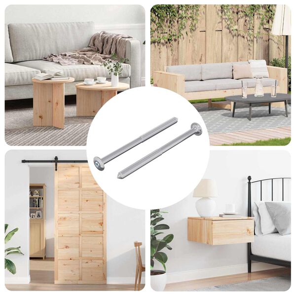 vidaXL Ruuvi 2 pcs Hopea M6 x 85 mm Ter&auml;s