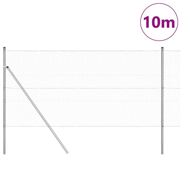 vidaXL Aitalatu Hopea 10 x 1 m (36 mm verkko) Ter&auml;s
