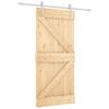 vidaXL Liukuovi 90 x 210 cm T&auml;ysi m&auml;nty Luonnollinen ja valkoinen