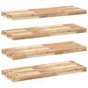 vidaXL Kelluvat hyllyt 4 kpl 100x30x4 cm k&auml;sittelem&auml;t&ouml;n massiivipuu akaasia