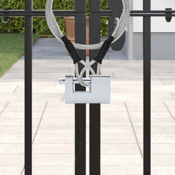 vidaXL Riippulukko 2 pcs Hopea 8,7 x 1,9 x 5,5 cm Rauta