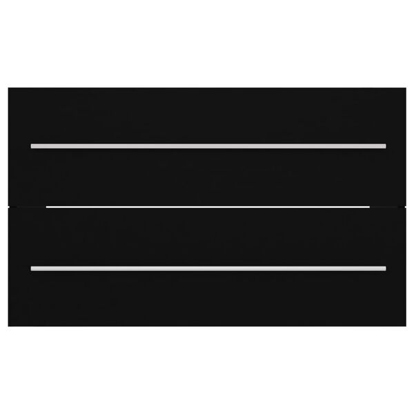 vidaXL Allaskaappi musta 80x38,5x48 cm tekninen puu