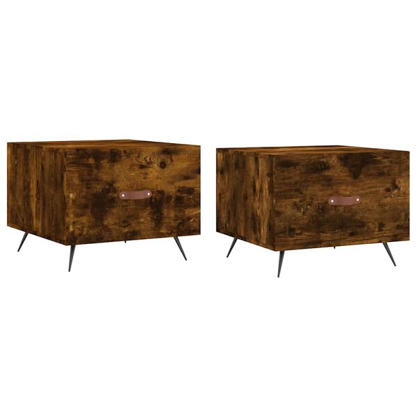 vidaXL Sohvap&ouml;yd&auml;t 2 kpl savutammi 50x50x40 cm tekninen puu