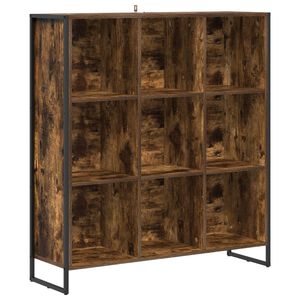 vidaXL Kirjahylly 99.5 x 30 x 108.5 cm Tekninen puu Savupuu