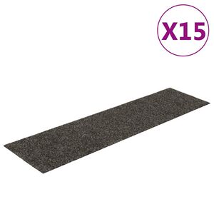 vidaXL Porrasmatot itseliimautuvat 15 kpl 76x20 cm antrasiitti suorakaiteen muotoinen