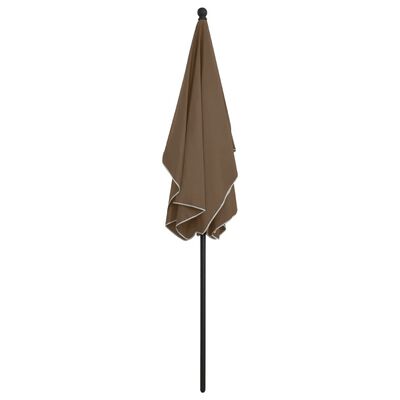 vidaXL Puutarhan aurinkovarjo tangolla 210x140 cm harmaanruskea