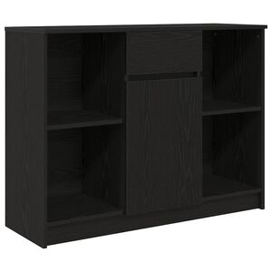 vidaXL Senkki laatikolla musta tammi 101x35x76 cm tekninen puu