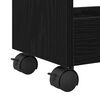 vidaXL Kaappi pyörällä Musta tammi 60 x 22 x 79 cm Tekninen puu