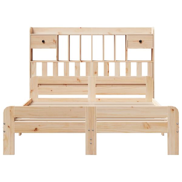 vidaXL S&auml;nky kirjahyllyll&auml; ilman patjaa 160x200 cm t&auml;ysi m&auml;nty