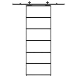 vidaXL Liukuovi asennustarvikkeilla 76x205 cm ESG lasi ja alumiini