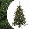 vidaXL Tekokuusi joulupalloilla 120 cm 150 LEDi&auml; L&auml;mpim&auml;n Valkoinen