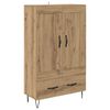 vidaXL Korkea kaappi Artisan tammi 69,5 x 31 x 115 cm Tekninen puu