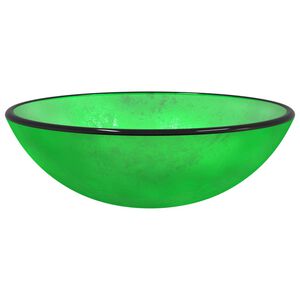 vidaXL Pesuallas karkaistu lasi 42x14 cm vihre&auml;