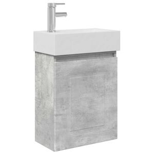 vidaXL Kylpyhuoneen kaappi hanalla Betoninharmaa 45,5 x 22,5 x 84 cm