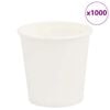 vidaXL Paperiset kahvikupit 1000 kpl 4oz 100ml valkoinen