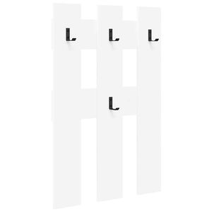 vidaXL Sein&auml;lle asennettava takkihylly Valkoinen 65 x 3 x 100 cm