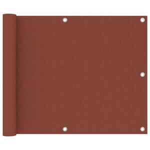 vidaXL Parvekkeen suoja terrakotta 75x300 cm Oxford kangas
