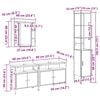 vidaXL Kylpyhuonekalustesetti hyllyll&auml; 4 pcs Vanha Puu Tekninen puu