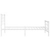 vidaXL Metallinen sängynrunko päädyillä valkoinen 100x200 cm