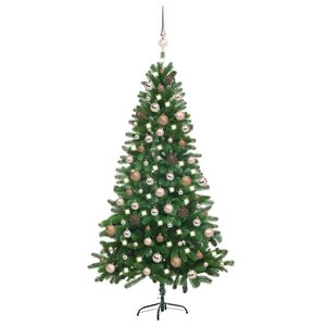 vidaXL Tekojoulukuusi palloilla esivalaistu vihre&auml; 150 cm