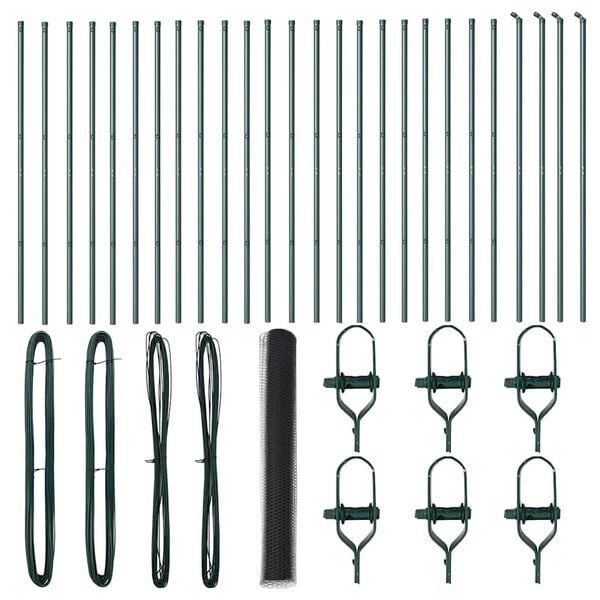 vidaXL Aitalatu Harmaa 50 x 1,2 m (50 mm verkko) Ter&auml;st&auml; ja PVC:t&auml;