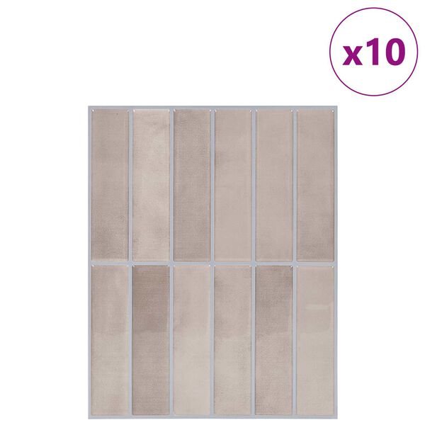 vidaXL Suorakulmainen laatta 10 pcs Beige kahvi 29 x 23 x 0,08 cm