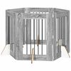 vidaXL Koiraportti jaloilla 6 pcs Harmaa sonoma 60 x 80 cm