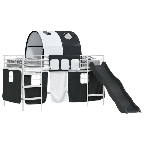 vidaXL Valkoinen ja musta 100 x 201 cm