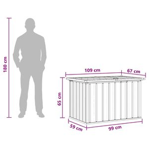 vidaXL Puutarhan varastoarkku harmaa 149x99x93 cm