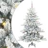 vidaXL Salkomallinen tekoinen joulukuusi Valkoinen 150 cm PVC ja ter&auml;s