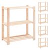 vidaXL 3-kerroksiset varastohyllyt 5 kpl 80x38x90 cm t&auml;ysi m&auml;nty 150kg