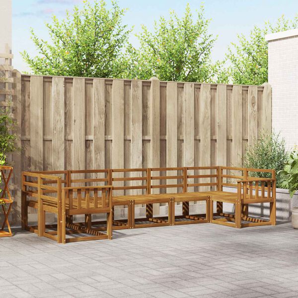 vidaXL Ulkosohvakokoelma 7 pcs Luonnollinen Tihe&auml; akasiapuu