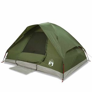 vidaXL Camping Teltta Dome 4-hengen oliivinvihre&auml; vedenpit&auml;v&auml;