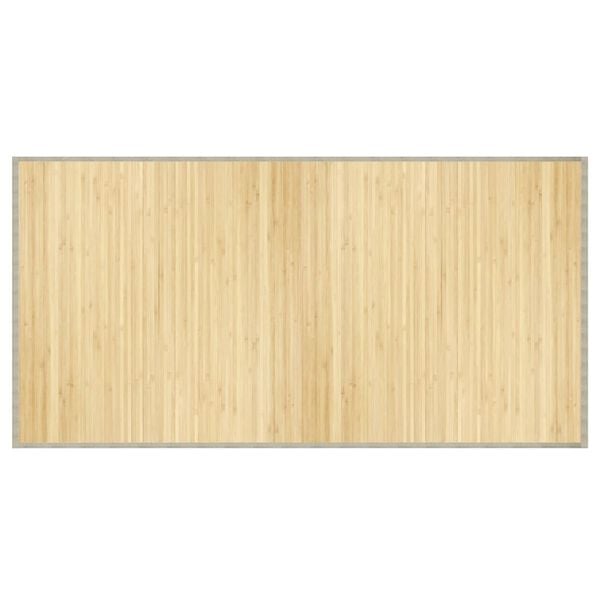vidaXL Matto suorakaide vaalea luonnollinen 100x200 cm bambu