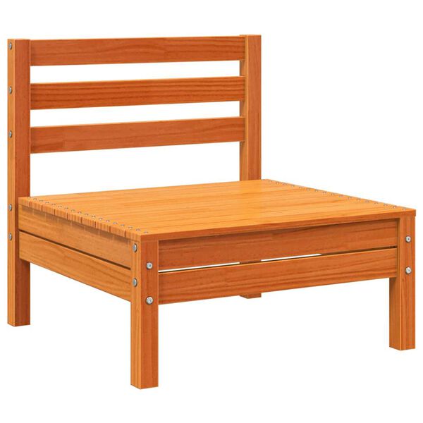 vidaXL Puutarhasohva k&auml;sinojaton vahanruskea t&auml;ysi m&auml;nty