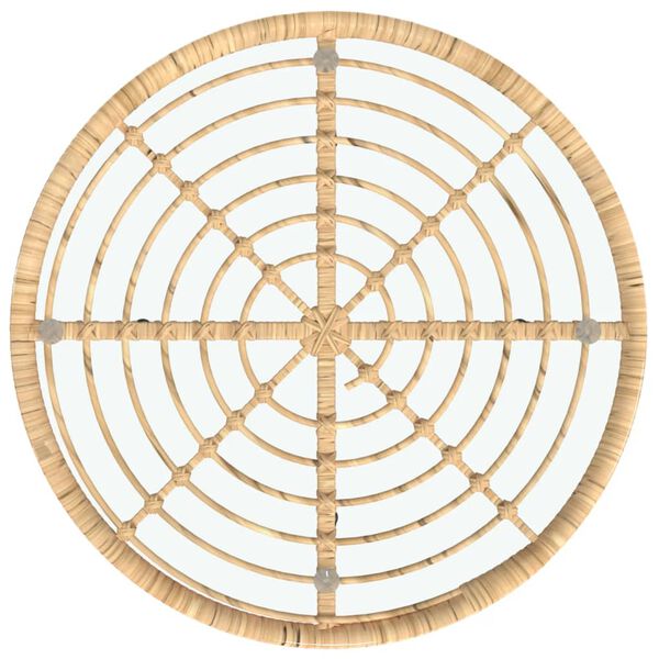 vidaXL Ruokap&ouml;yt&auml; &Oslash;80 cm karkaistu lasi ja ter&auml;s