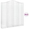 vidaXL Kaarevat kivikorit 13 kpl 200x30x200/220 cm galvanoitu rauta