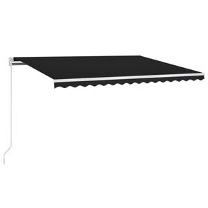 vidaXL Sis&auml;&auml;nkelattava markiisi LEDill&auml; 400x300 cm antrasiitti