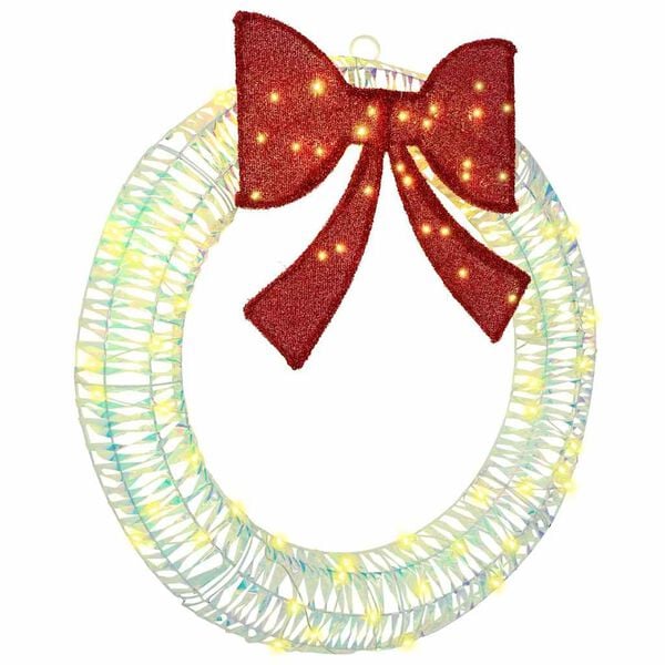 vidaXL Seppele 80 LED-valoilla Lämmin valkoinen 90 cm PET